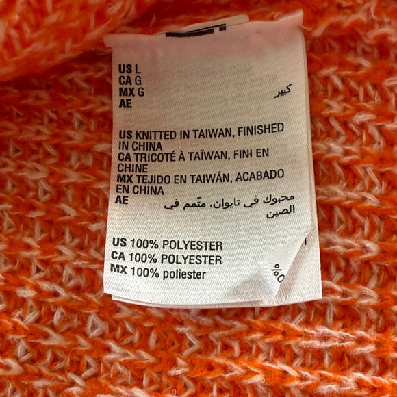STYLE & CO. Women's Orange Sweater EUC L - Picture 8 of 9